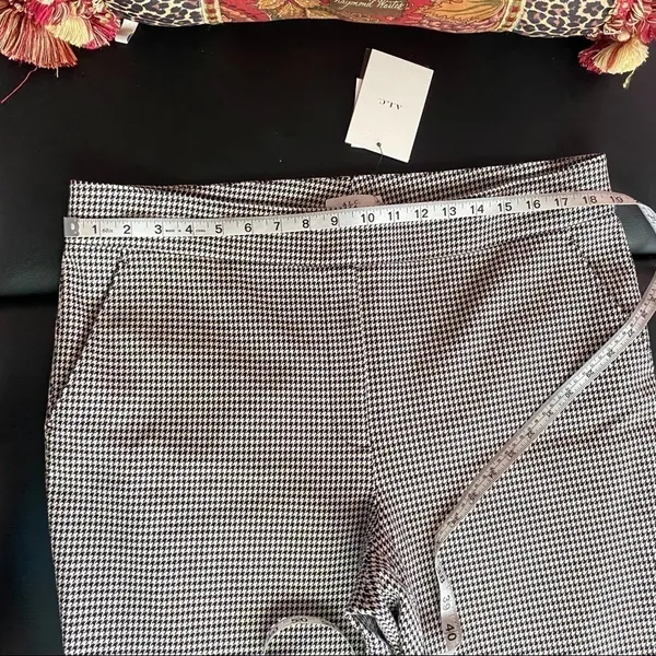 A.L.C.‎ James Pants Houndstooth Cotton Blend Black Cream Size 18 NWT - Image 11