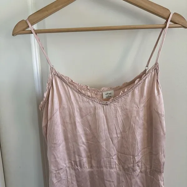 Aritzia Wilfred Millie Slip Dress Rose Quartz - Image 5