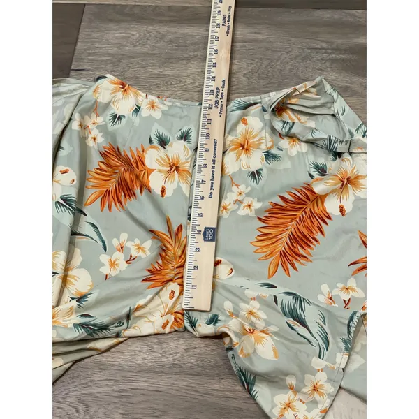 Sag Harbor Sage Green Floral Silk‑Cotton Wrap Skort Size 10 High‑Waist - Image 8