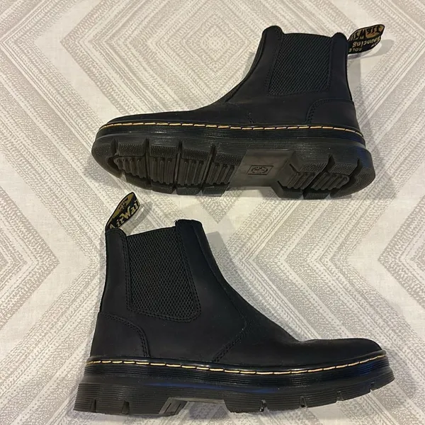 Dr. Martens AirWair Black Platform Slip-On Ankle Boots Size 8W / 7M - Image 3