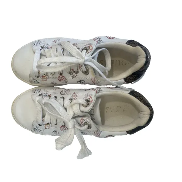 GUESS Denesa Platform Sneakers Chunky Treaded Shoes Womens Size 6 Casual White - Image 5