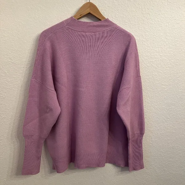 Shop‎ the Mint Mock Neck Oversized Sweater S Purple - Image 6