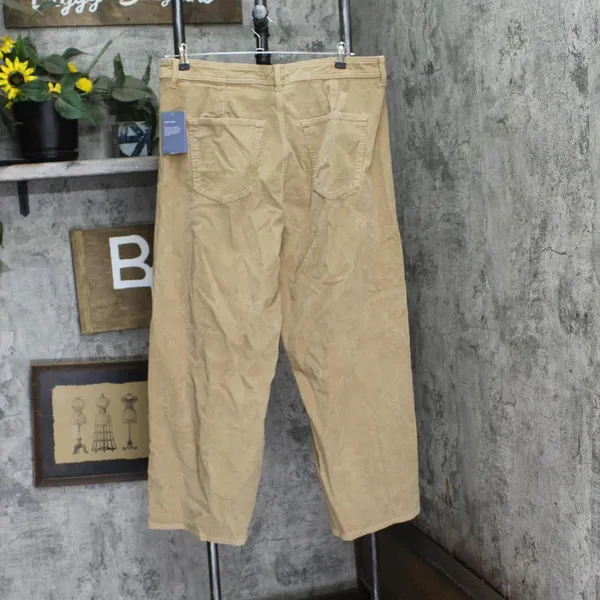 NWT Universal Thread High-Rise Corduroy Sailor Wide Leg Ankle Jeans Brown 17 - Image 3