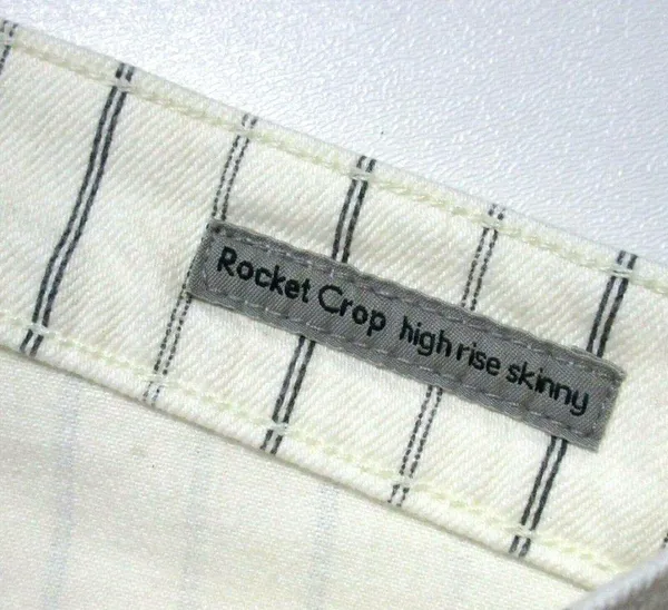 NWT Citizens of Humanity Rocket Crop in Cream Stripe High Rise Skinny Jeans 25 - Image 5