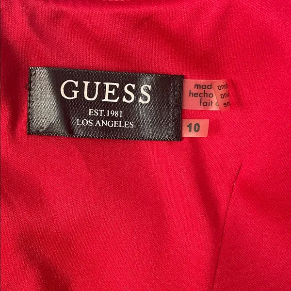 Guess Red Scuba Bodycon Mini Dress - Image 6
