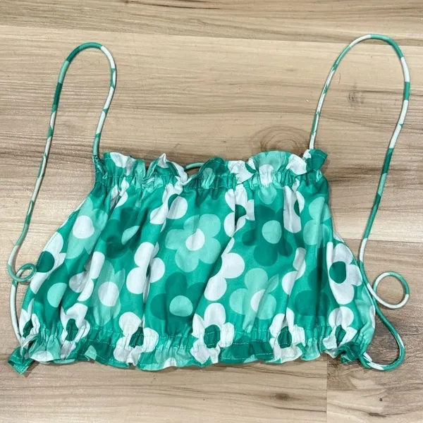 Edikted Floral Tie Open Back Top Floral Women’s Medium - Image 3