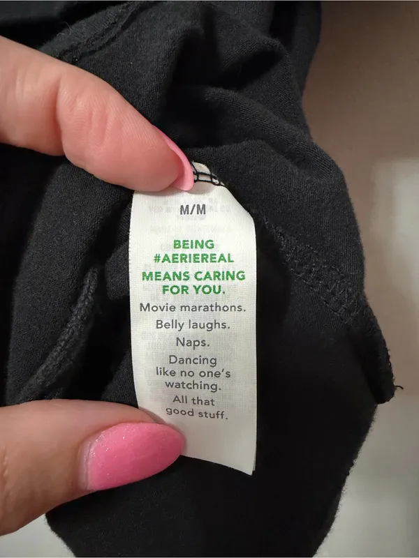 Aerie Off the Shoulder Fold Over Women's Top in Black Size M - Image 4