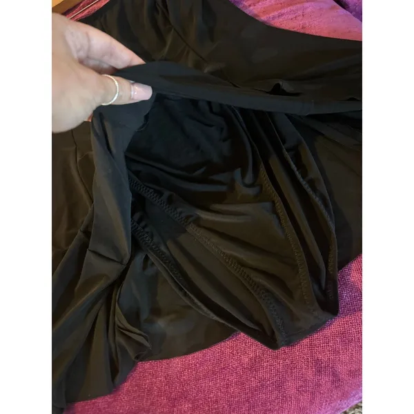 NORMA KAMALI Grace Dress BUILT-IN BODYSUIT Black Strapless Mini PARTY Size XL - Image 6