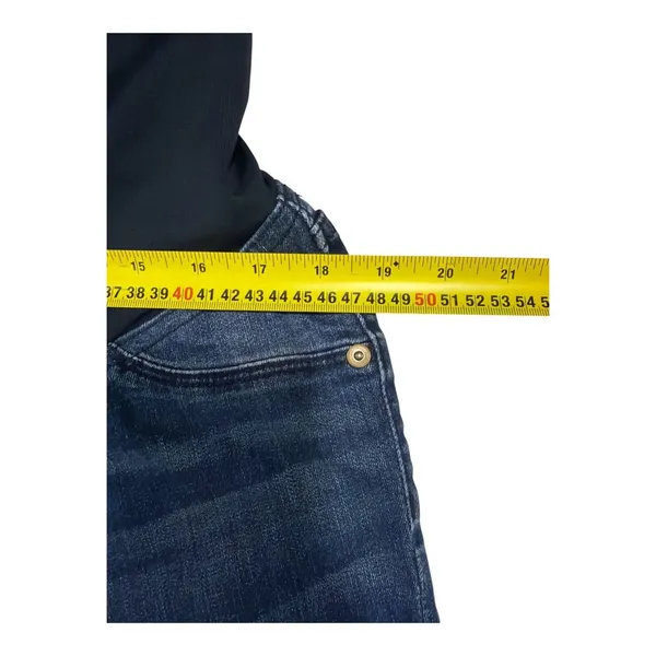 Isabel Maternity Denim Cuffed Midi Short Blue Size L - Image 3