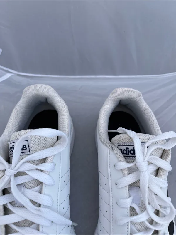 adidas Grand Court White and Black Classic Low Top Sneakers - Size 8.5 - Image 7
