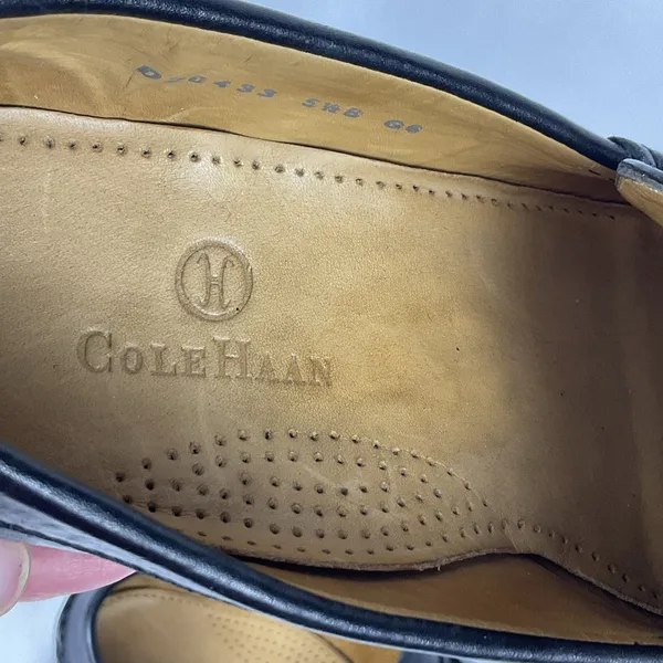 Cole Haan Black Leather Horsebit Lug Sole Loafers Women Sz 5.5 - Image 5
