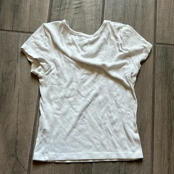 Polka dots & moonbeams ribbed tshirt White - Image 3