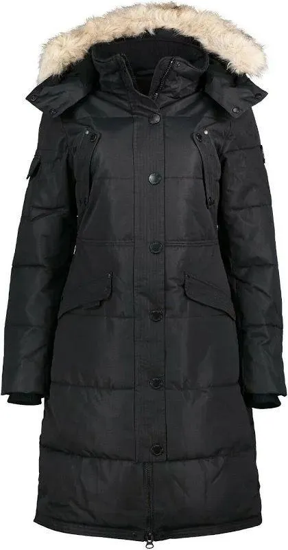 Noize Vegan Puffer Coat Black Size XS - Image 3