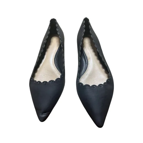 Coach Jill Leather Pointed Toe Scalloped Flats Size 8B - Image 3