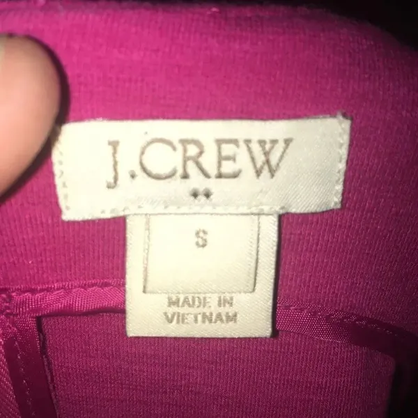 J Crew Factory raspberry pink knit Barbiecore size 8 fit and flare dress - Image 2
