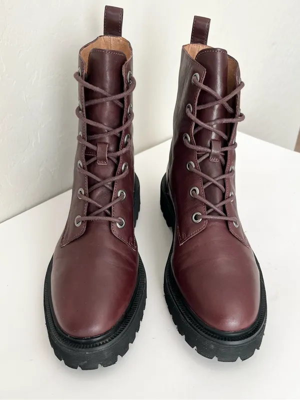 Madewell the Rayna lace up leather boots 10.5 - Image 5