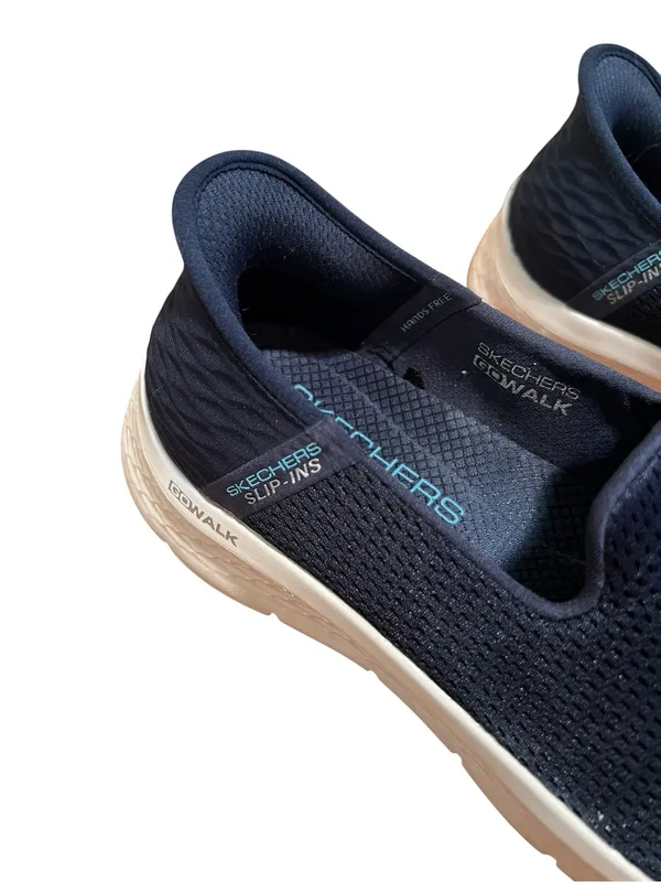 Skechers Women’s Size 8.5‎ Slip-Ins Go Walk Flex No Hands Sneakers Navy Blue - Image 2