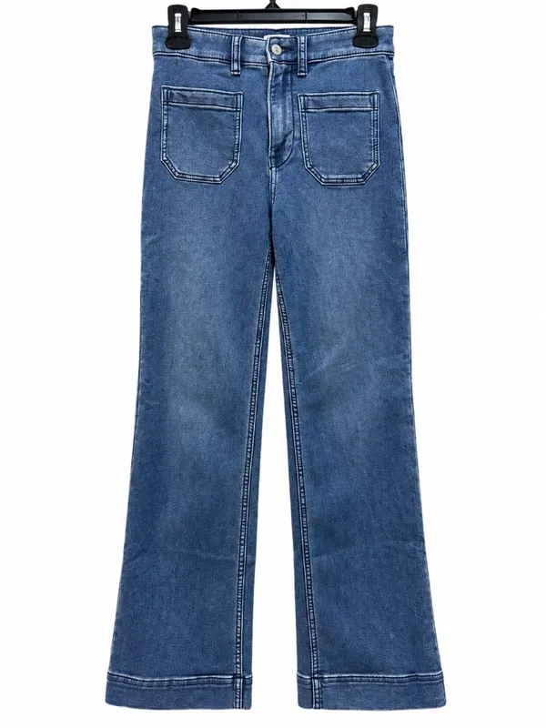 Faherty  Stretch Terry Patch PocketFlare Denim Jeans Size 25 Riventon - Image 5