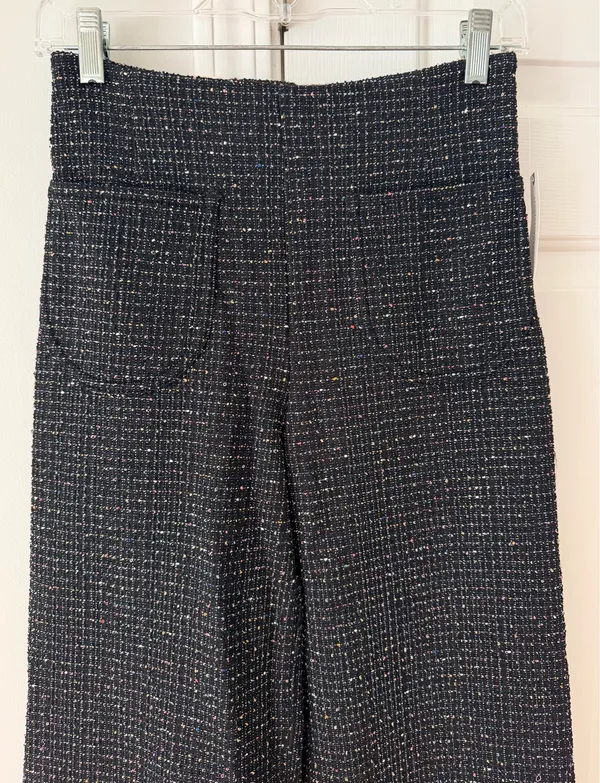 Anthropologie Maeve The Colette Crop Wide-Leg Pants: Tweed Edition, Size 26 - Image 8