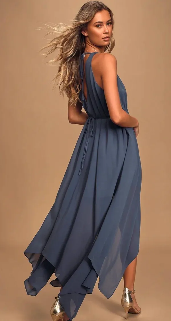 Lulus Denim Blue Dress - Image 2