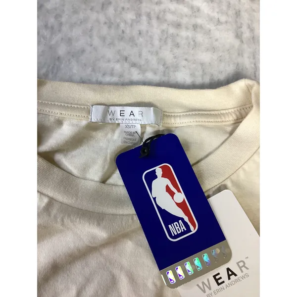 WEAR‎ by Erin Andrews NBA Phoenix Suns Long Sleeve Drawstring Top Cream XS NEW - Image 3