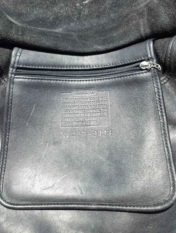Vintage Coach Slim Legacy Flap Saddle Crossbody Black - Image 10