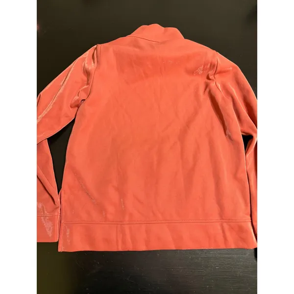 Under Armour ColdGear‎ Womens Small Coral Orange Mock Neck Fleece Sweatshirt - Image 7