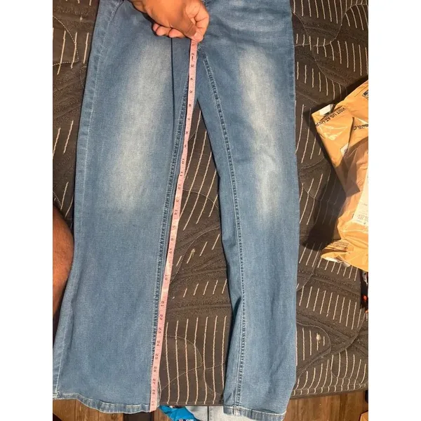Women’s Wax Jean collection light blue high rise flare jeans size 7/28 - Image 9