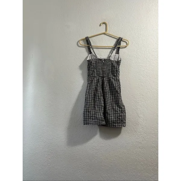 Abercrombie & Fitch Checkered Mini Dress in Black and Cream XS - Image 3