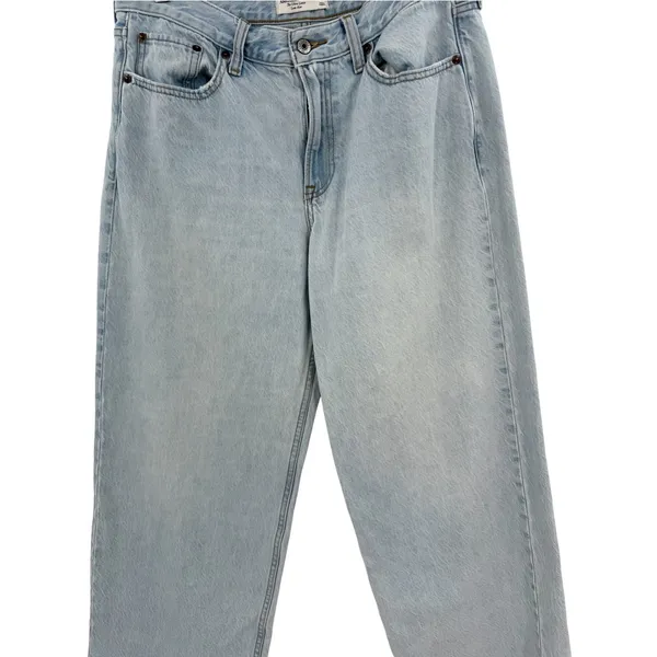 Abercrombie The Ultra Loose Low Rise Wide Leg Jeans Light Wash 28 Short - Image 5