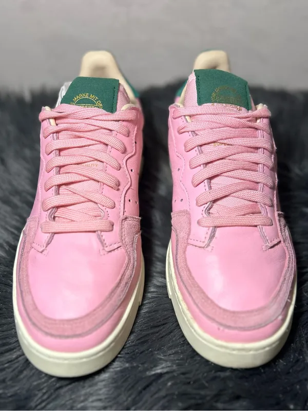Adidas Supercourt 'True Pink Green Pink Low Top Sneakers Sneaker Size 9 - Image 3