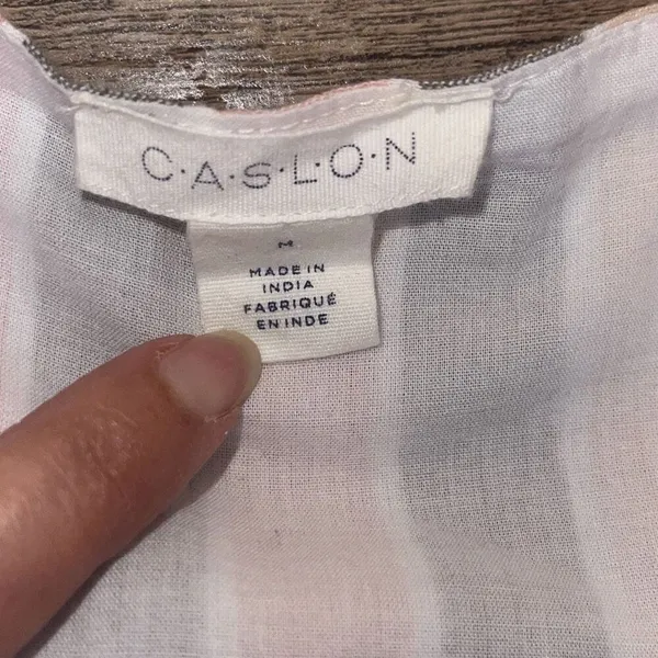 Caslon Womens Striped Square Neck Linen Blend‎ Maxi Dress Pink Cabana Medium NWT - Image 10