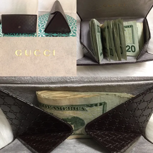 Gucci ( Authentic )‎ Leather wallet/eyeglass Case! - Image 2