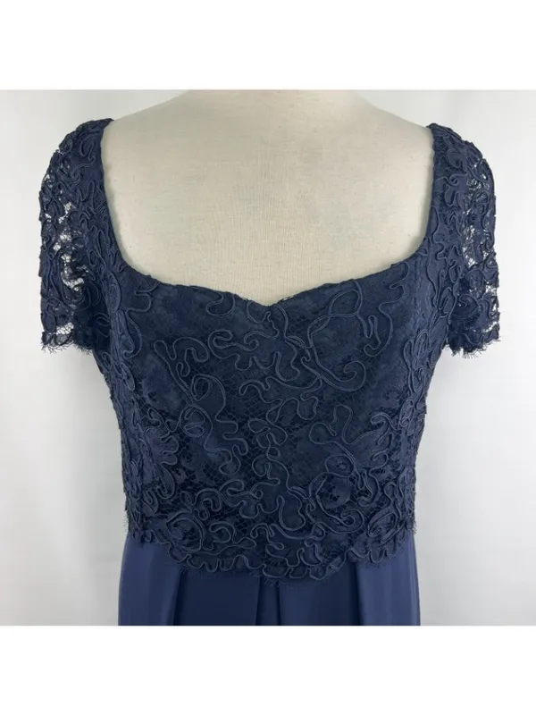 Joanna Mastroianni Sz 14 100% Silk Navy Mini Dress Cocktail Bergdorf Goodman USA - Image 2