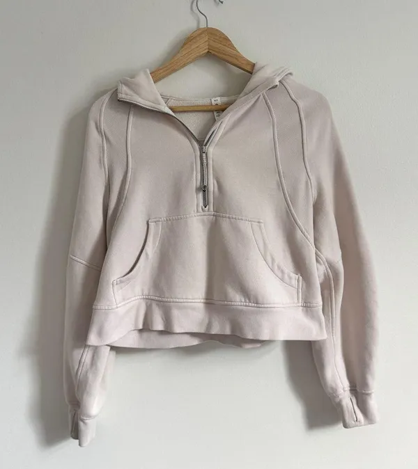 Lululemon Scuba Oversized Half Zip Size XS/S Cream White Opal - Image 2