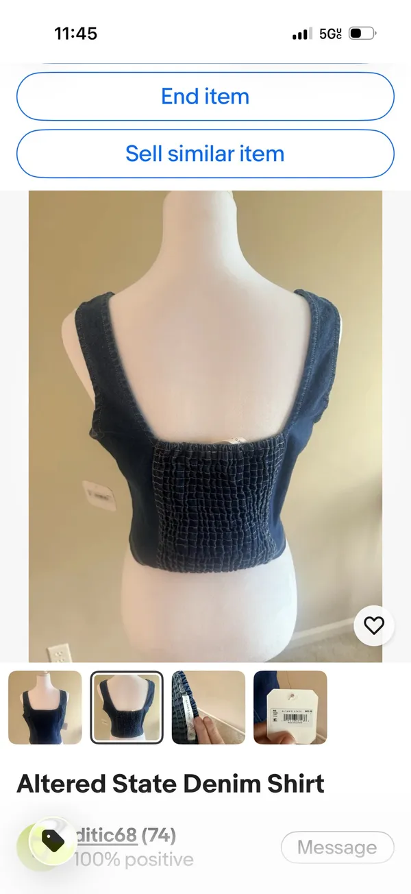 Altars State denim top - Image 2