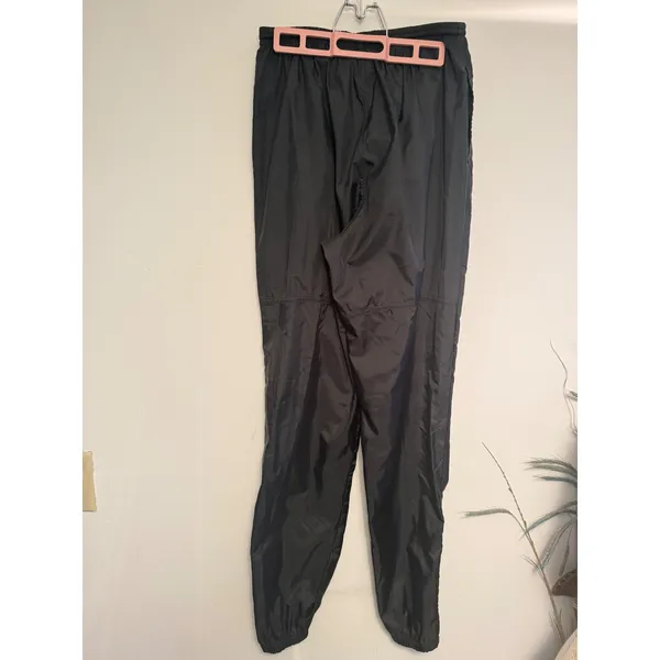 Vintage Nike Nylon Track Pants Womens Large Black Windbreaker Joggers F11102TSU‎ - Image 3