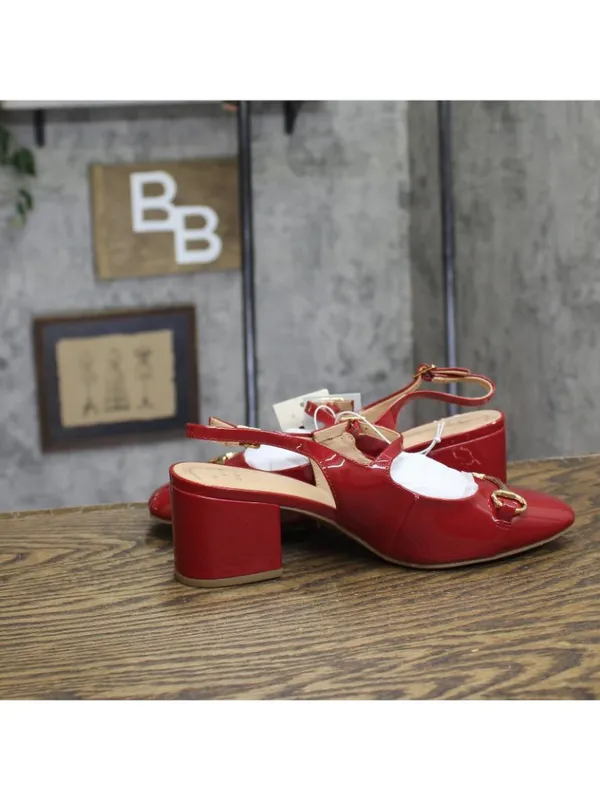 A New Day Womens Lucky Square Toe Mary Jane Heels Block 94305220 Red 7.5M - Image 6