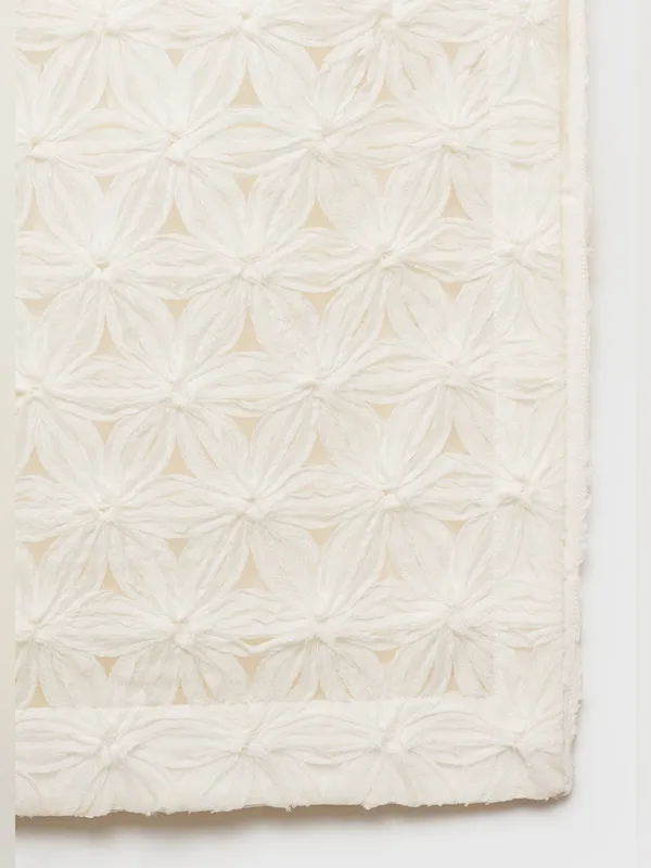 Mango MNG - NWT Cream Floral appliqué Lace Midi Skirt, half lined - Image 6