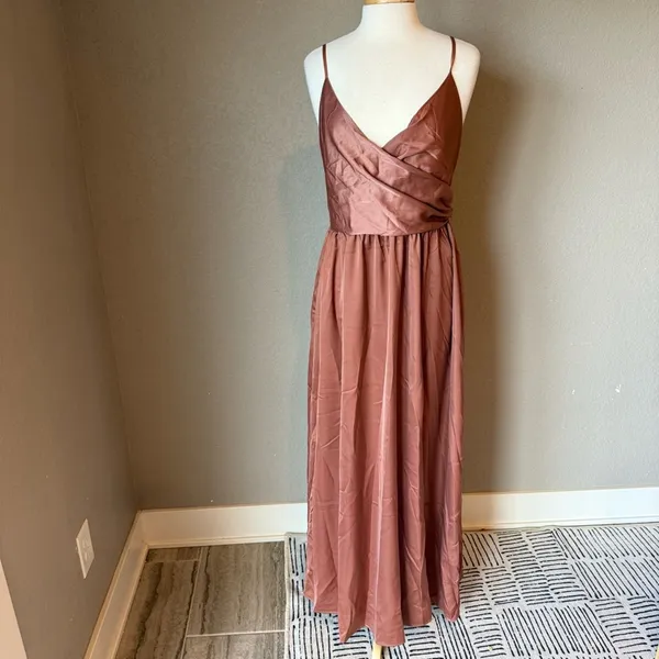 Showpo Revolve Around Me Dusty Rose Wrap Maxi Dress 10 NWT - Image 2