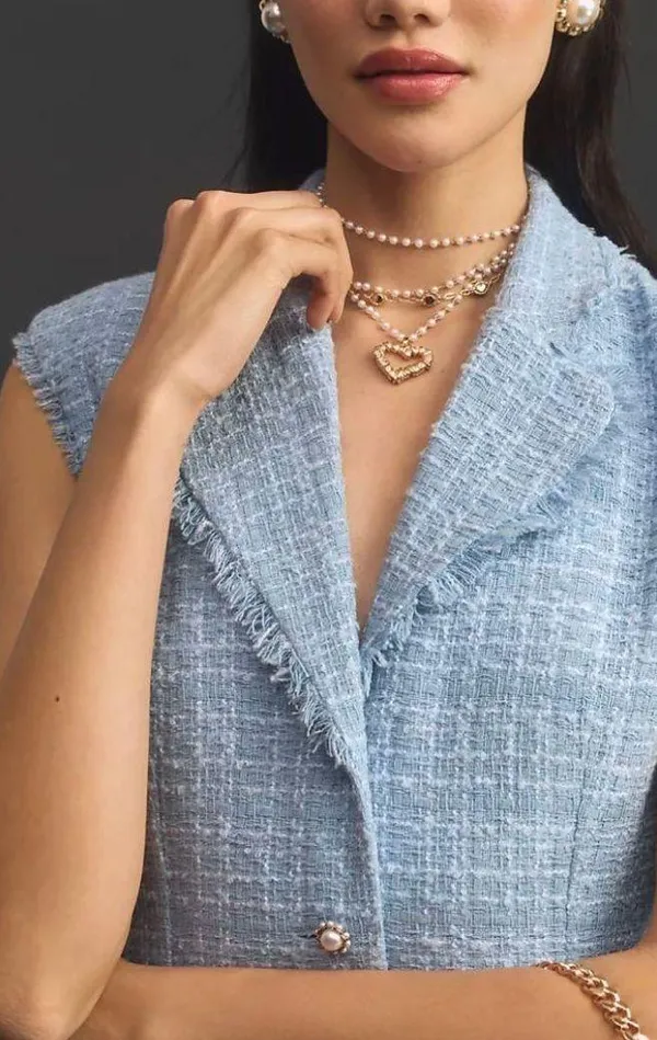 Anthropologie Blue Tweed Blazer Dress - Image 4