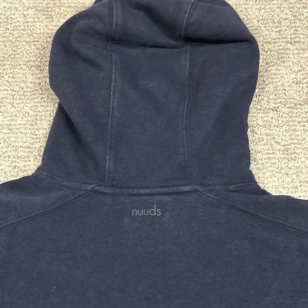 Nuuds Hoodie Womens Small Navy Blue Cropped Sweatshirt Lounge - Image 9