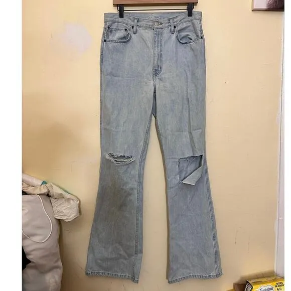 Ética Sasha Modern‎ Flare Jeans Sea Breeze Size 29 - Image 13