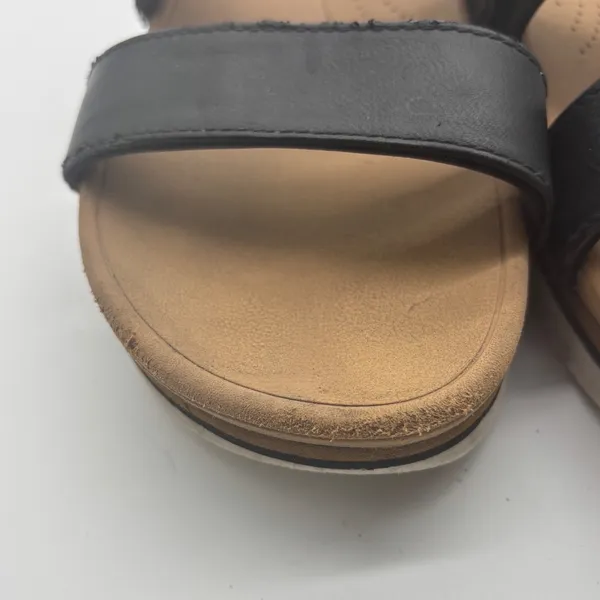 Reef Cushion Vista Hi Black Tan Platform Double Strap Slide Sandals Womens 8 - Image 6