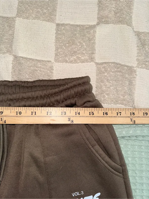 White Fox Boutique Vol. 3 Brown Fleece Joggers Sweatpants Women Medium - Image 3