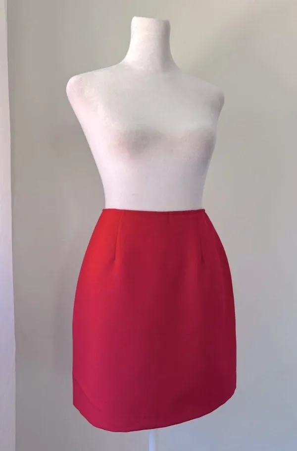 XOXO Solid Red A-Line Mini Skirt - Image 2