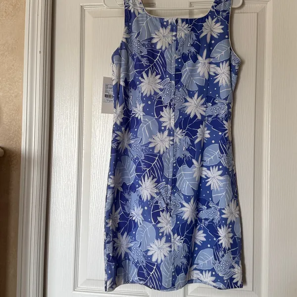 Lilly Pulitzer Dress 6 Vintage NWT Krista Lotus Blue Prince Charming Frogs - Image 9