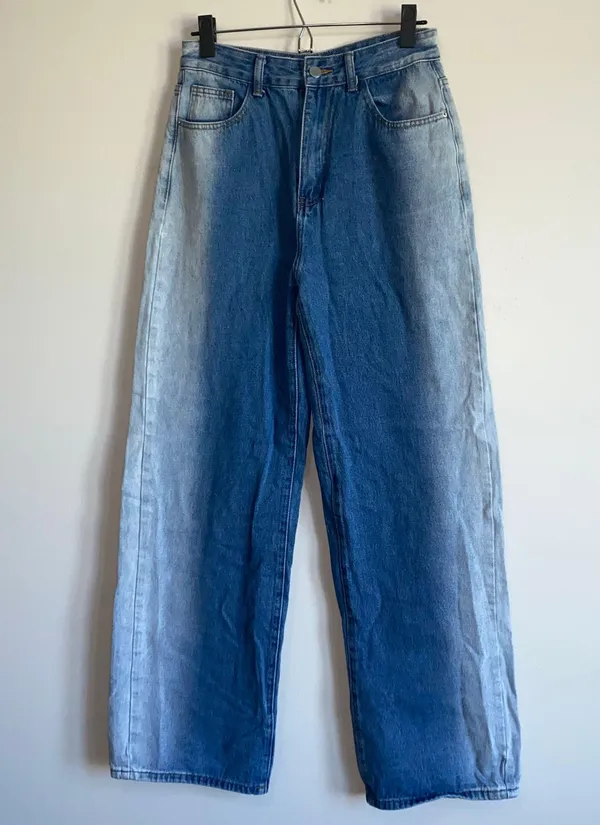 SheIn High Waisted Color Fade Jeans - Image 5