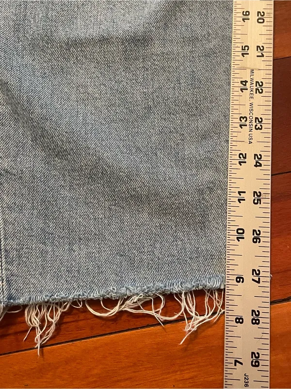 American Eagle Jeans Womens 12 Blue Denim Mom Straight Jean High Rise Distressed - Image 9