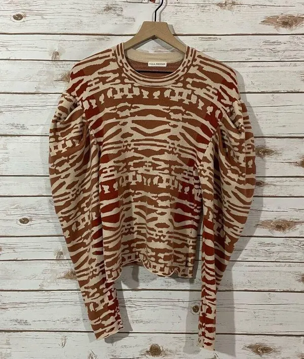 Ulla Johnson Livia Tigers Eye Jacquard Pullover - XL - Image 15